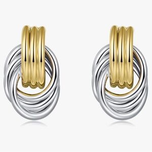 Oval Chain Dangle Earrings